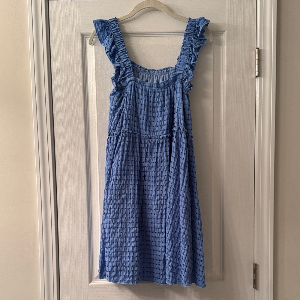 Blue Ruffled Dress - Picture 2 of 4